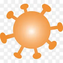 病毒 冠状病毒 橙色-空若网 病毒 冠状病毒 橙色-空若网