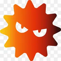 病毒 冠状病毒 橙色-空若网 病毒 冠状病毒 橙色-空若网