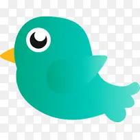 卡通鸟 可爱鸟 绿松石色-空若网 卡通鸟 可爱鸟 绿松石色-空若网