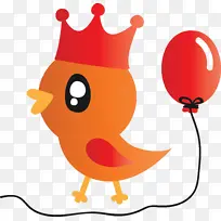 可爱的鸟 卡通鸟 橙色-空若网 可爱的鸟 卡通鸟 橙色-空若网