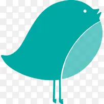 可爱的鸟 卡通鸟 绿松石色-空若网 可爱的鸟 卡通鸟 绿松石色-空若网