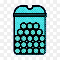 奶酪球图标 零食图标 绿松石色-空若网 奶酪球图标 零食图标 绿松石色-空若网