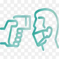 温度扫描 冠状病毒防护 水彩画-空若网 温度扫描 冠状病毒防护 水彩画-空若网