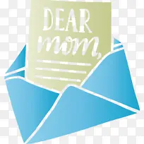 母亲节 亲爱的妈妈信封 水蓝-空若网 母亲节 亲爱的妈妈信封 水蓝-空若网