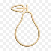 梨形图标 水果和蔬菜图标 米色-空若网 梨形图标 水果和蔬菜图标 米色-空若网