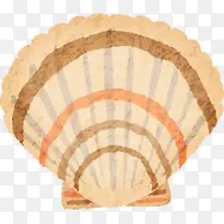 橙色 扇贝 手扇-空若网 橙色 扇贝 手扇-空若网