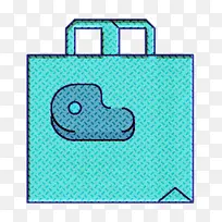 肉店图标 购物袋图标 水蓝-空若网 肉店图标 购物袋图标 水蓝-空若网