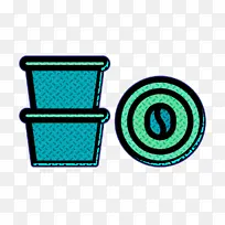 咖啡图标 咖啡胶囊图标 绿松石色-空若网 咖啡图标 咖啡胶囊图标 绿松石色-空若网