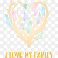 家庭日 我爱家庭 水彩-空若网 家庭日 我爱家庭 水彩-空若网