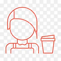 咖啡师图标 咖啡图标 文字-空若网 咖啡师图标 咖啡图标 文字-空若网