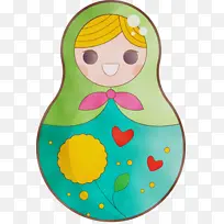 五颜六色的俄罗斯娃娃 水彩 颜料-空若网 五颜六色的俄罗斯娃娃 水彩 颜料-空若网