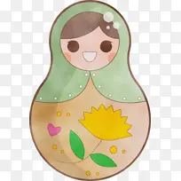 彩色俄罗斯娃娃 水彩 油漆-空若网 彩色俄罗斯娃娃 水彩 油漆-空若网