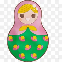 彩色俄罗斯娃娃 水彩 油漆-空若网 彩色俄罗斯娃娃 水彩 油漆-空若网