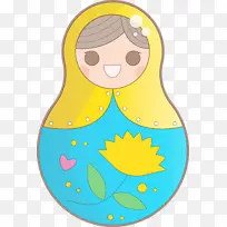 彩色俄罗斯娃娃 水彩 油漆-空若网 彩色俄罗斯娃娃 水彩 油漆-空若网