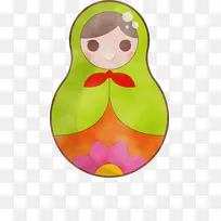 彩色俄罗斯娃娃 水彩 油漆-空若网 彩色俄罗斯娃娃 水彩 油漆-空若网