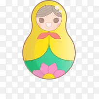 五颜六色的俄罗斯娃娃 水彩画 颜料-空若网 五颜六色的俄罗斯娃娃 水彩画 颜料-空若网