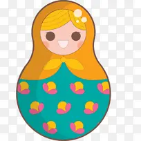 彩色俄罗斯娃娃 黄色 人物-空若网 彩色俄罗斯娃娃 黄色 人物-空若网