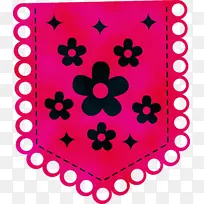 墨西哥彩旗 水彩画 油漆-空若网 墨西哥彩旗 水彩画 油漆-空若网