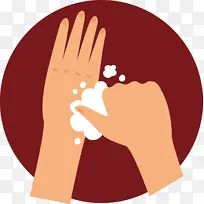 洗手 水彩画 击掌-空若网 洗手 水彩画 击掌-空若网