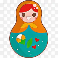 彩色俄罗斯娃娃 卡通 绘画-空若网 彩色俄罗斯娃娃 卡通 绘画-空若网