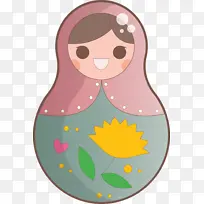 彩色俄罗斯娃娃 卡通 绘画-空若网 彩色俄罗斯娃娃 卡通 绘画-空若网