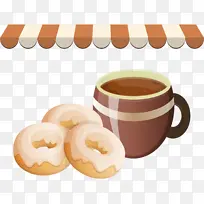 咖啡杯 咖啡 甜甜圈-空若网 咖啡杯 咖啡 甜甜圈-空若网