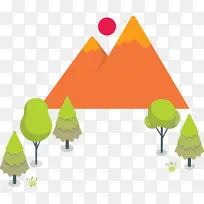 树 森林 三角形-空若网 树 森林 三角形-空若网