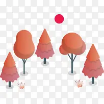 树 森林 橘子-空若网 树 森林 橘子-空若网