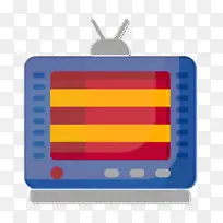 电视图标 通信和媒体图标 黄色-空若网 电视图标 通信和媒体图标 黄色-空若网