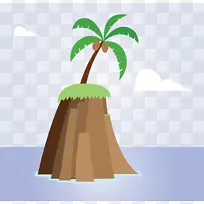 棕榈树 海滩 卡通树-空若网 棕榈树 海滩 卡通树-空若网