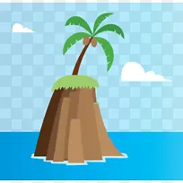 棕榈树 海滩 卡通树-空若网 棕榈树 海滩 卡通树-空若网
