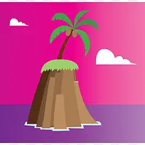 棕榈树 海滩 卡通树-空若网 棕榈树 海滩 卡通树-空若网