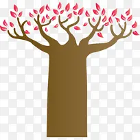 抽象树 卡通树 驯鹿-空若网 抽象树 卡通树 驯鹿-空若网