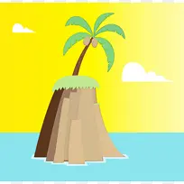 棕榈树 海滩 卡通树-空若网 棕榈树 海滩 卡通树-空若网