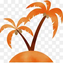 棕榈树 海滩 卡通树-空若网 棕榈树 海滩 卡通树-空若网