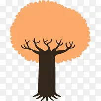 抽象树 卡通树 水彩画-空若网 抽象树 卡通树 水彩画-空若网