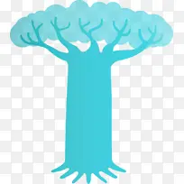 抽象树 卡通树 水彩-空若网 抽象树 卡通树 水彩-空若网