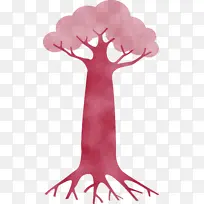 卡通树 抽象树 水彩画-空若网 卡通树 抽象树 水彩画-空若网