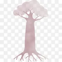 卡通树 抽象树 水彩画-空若网 卡通树 抽象树 水彩画-空若网