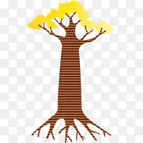 卡通树 抽象树 水彩画-空若网 卡通树 抽象树 水彩画-空若网