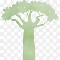 卡通树 抽象树 水彩画-空若网 卡通树 抽象树 水彩画-空若网