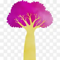 卡通树 抽象树 水彩-空若网 卡通树 抽象树 水彩-空若网