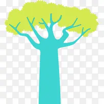 卡通树 抽象树 水彩画-空若网 卡通树 抽象树 水彩画-空若网