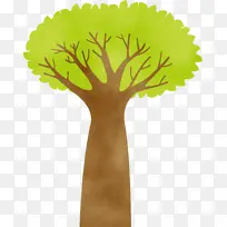 卡通树 抽象树 水彩-空若网 卡通树 抽象树 水彩-空若网