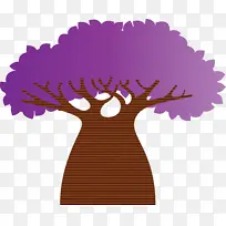 抽象树 卡通树 紫色-空若网 抽象树 卡通树 紫色-空若网
