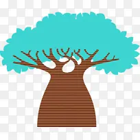 抽象树 卡通树 水彩画-空若网 抽象树 卡通树 水彩画-空若网