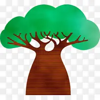 抽象树 卡通树 水彩-空若网 抽象树 卡通树 水彩-空若网