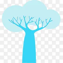 抽象树 卡通树 水彩-空若网 抽象树 卡通树 水彩-空若网