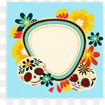 墨西哥元素 水彩画 画框-空若网 墨西哥元素 水彩画 画框-空若网
