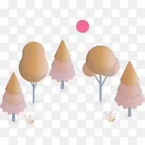 树 森林 水彩画-空若网 树 森林 水彩画-空若网